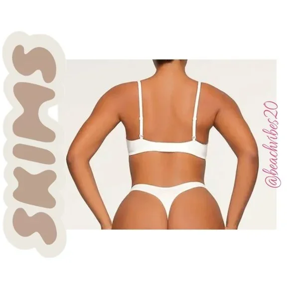 SKIMS Fits Everybody Scoop Plunge Bra Marble 44DDDD NWT O-383